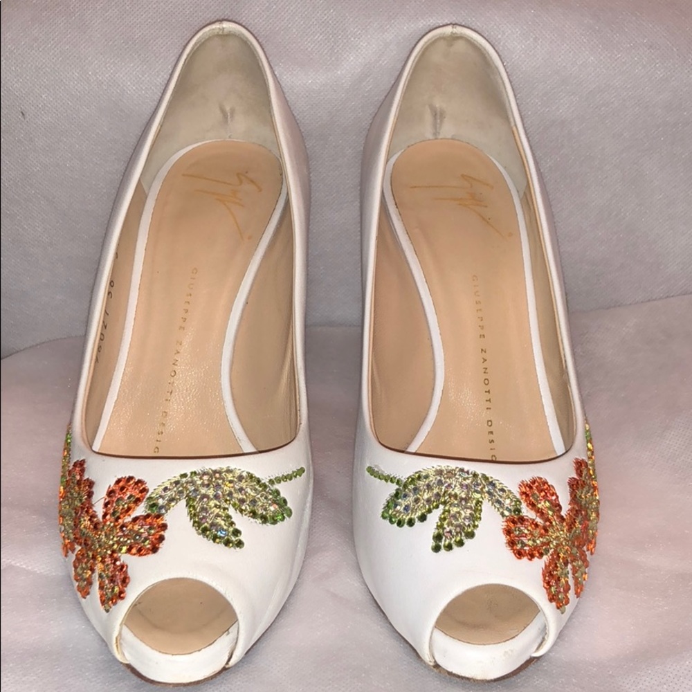 Giuseppe Zanotti White with rhinestones